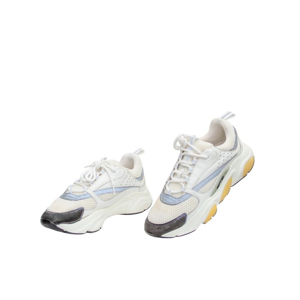 Christian Dior B22 Sneakers White Gray Mesh Leather Sneakers Size EU‎ 43 US 10